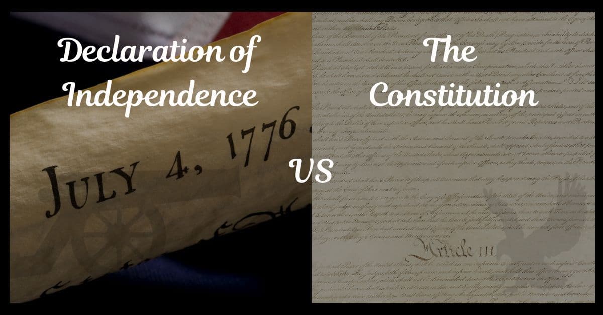 Declaration of Independence and the Constitution Compared
