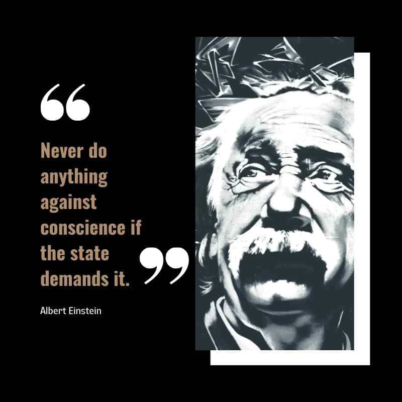 Photo of Albert Einstein quote